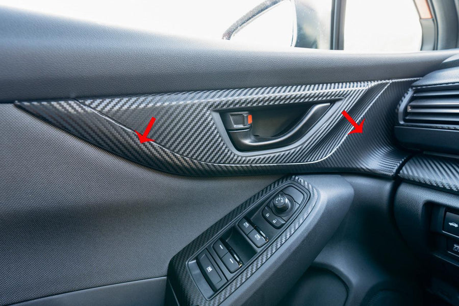3D Carbon Interior Door Handle Trim Overlay Part 2 - 2022+ Subaru WRX
