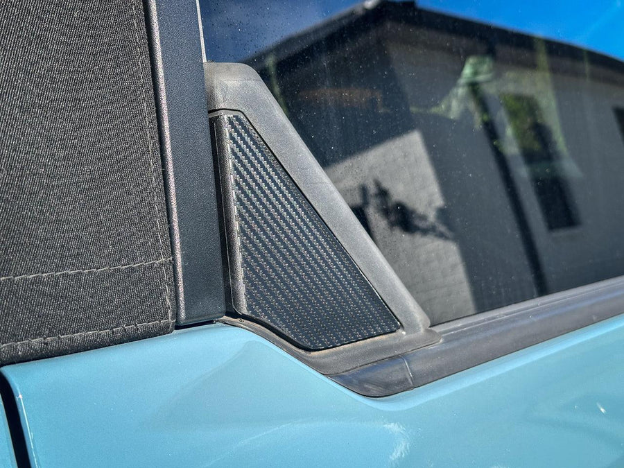 3D Carbon Rear Window Triangle Overlay - 2021+ Bronco 4 Door