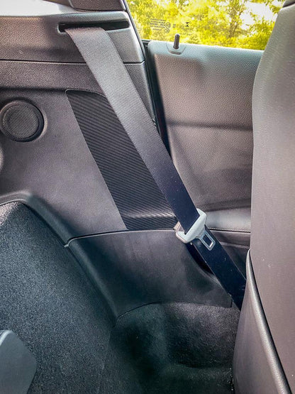3D Carbon Seatbelt Buckle Panel Scuff Guard - 2020+ Supra