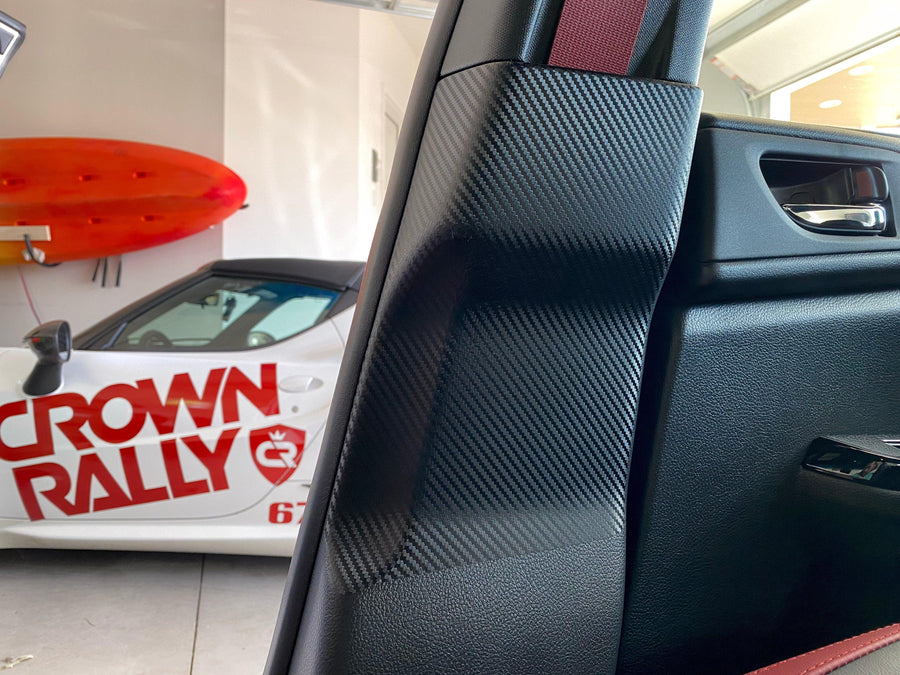 3D Carbon Seatbelt / Pillar Panel Protection Kit (Scuff Guard) - 2015-2021 WRX / STI