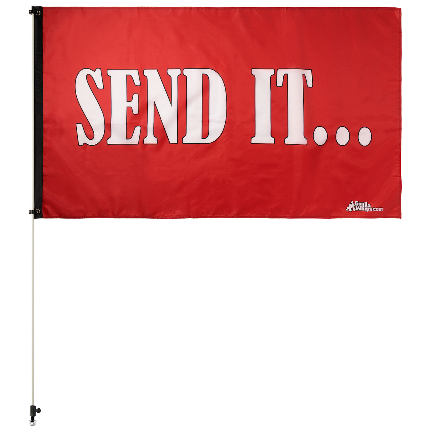 Send It Red 3x5 Grommet Whip Flag