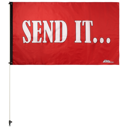 Send It Red 3x5 Grommet Whip Flag