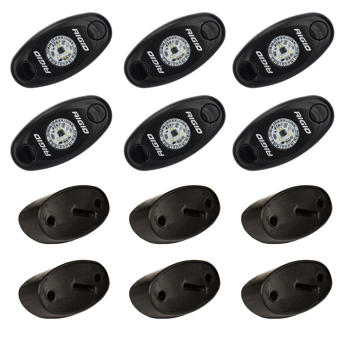 Rock Light Kit Cool White Set of 6 Lights A-Series RIGID Industries - Default Title