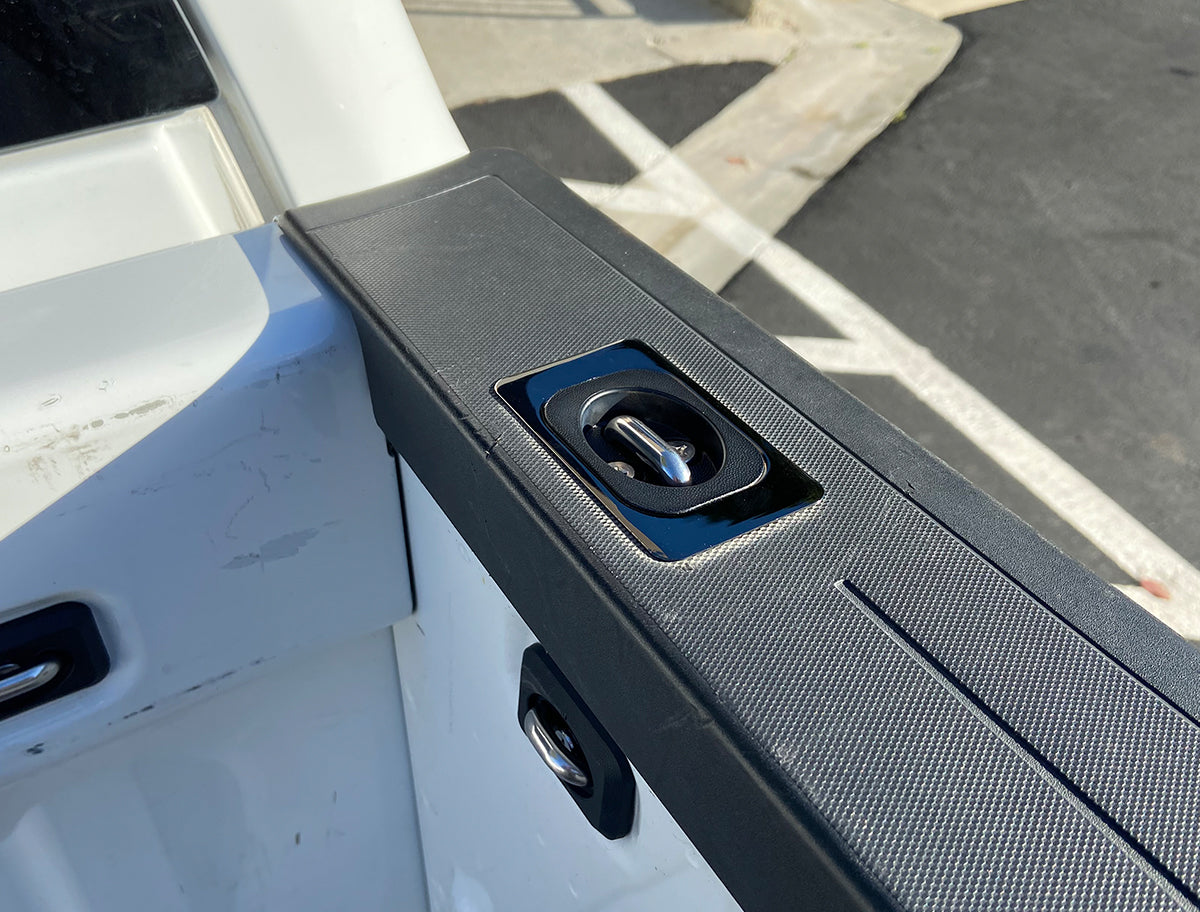 Gunmetal Flush Fit Retractable Tie-Down Anchors 2014 + Silverado/Sierra 1500/2500/3500 Bullring