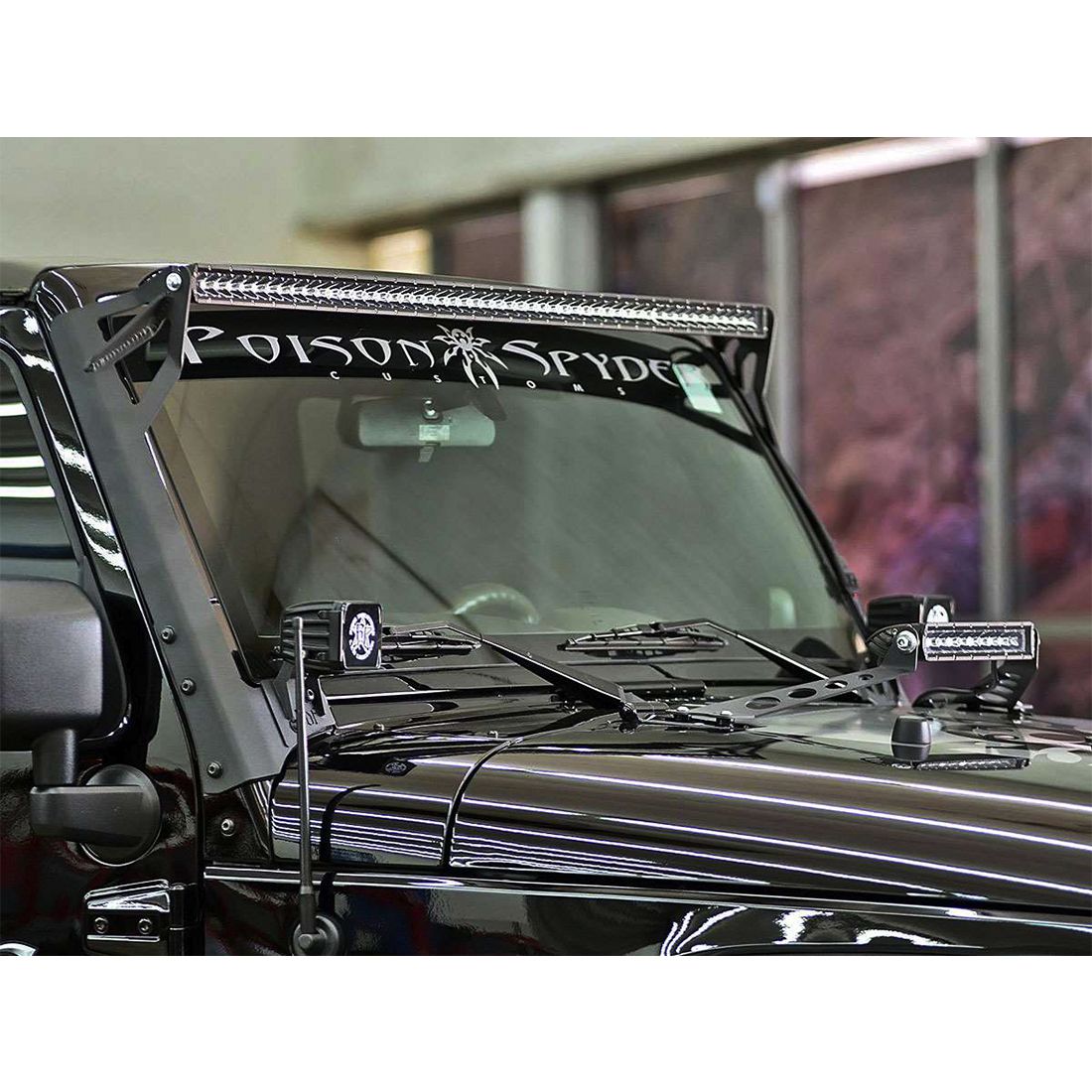 Rigid Industries 07-15 Jeep JK Brow Light Mount E-Series Pro