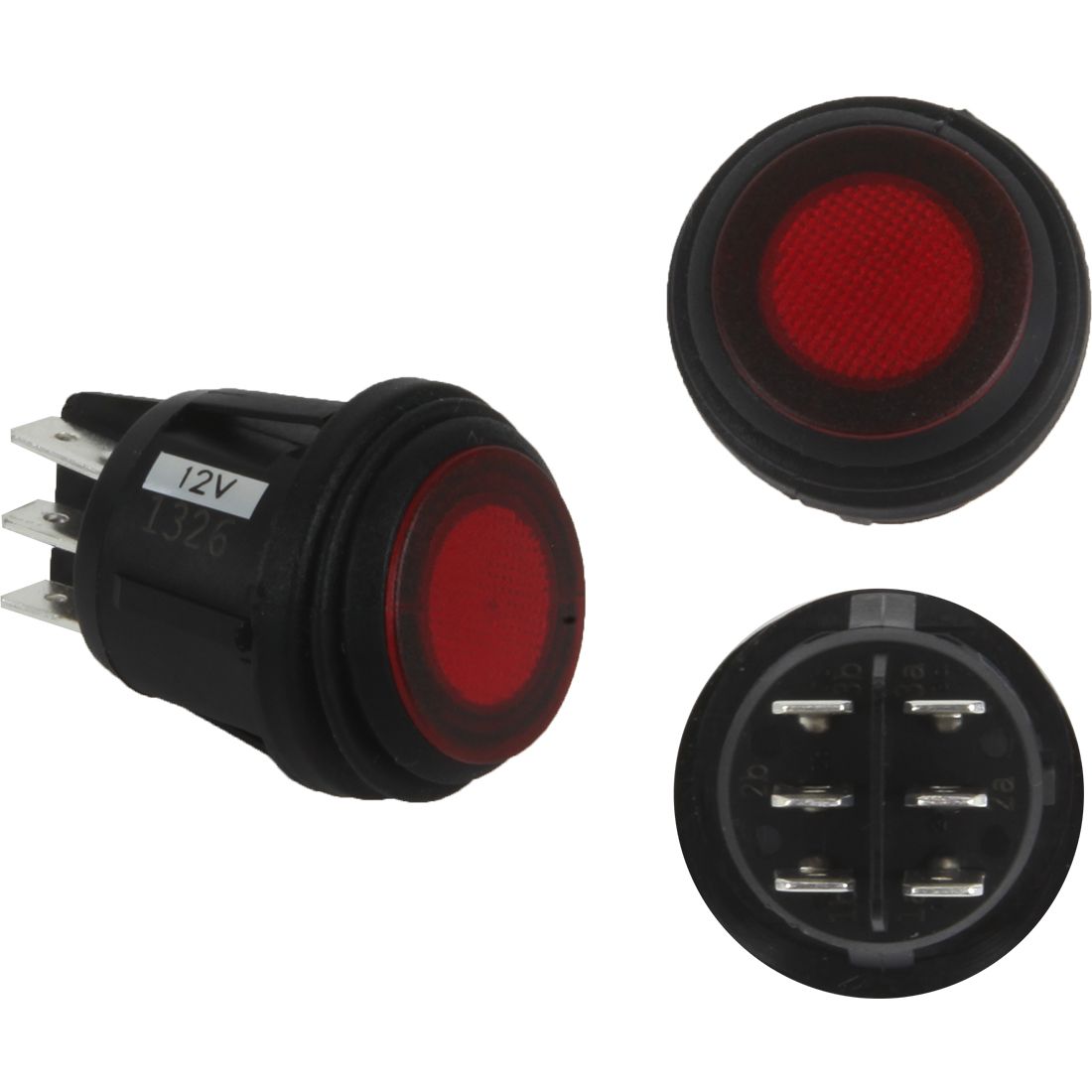 3 Position Rocker Switch Red RIGID Industries - Default Title