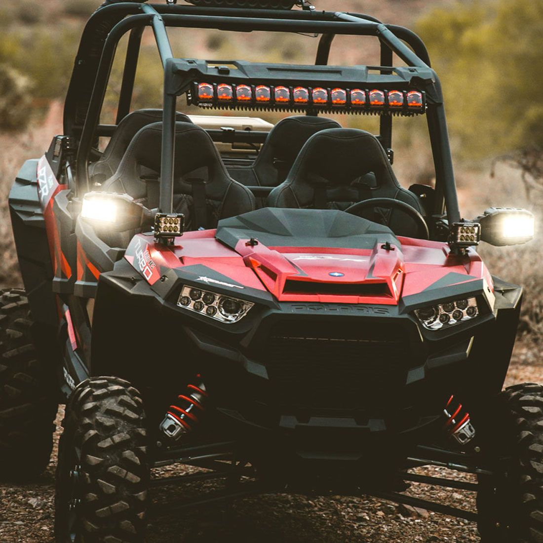 Rigid Industries 14-20 Polaris RZR Turbo A-Pillar Mount Fits Reflect and Two D-Series, D-SS Series Or Ignite