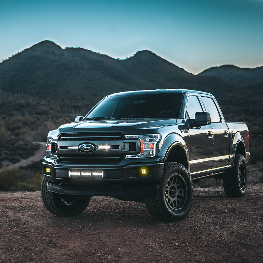 Rigid Industries 2018+ Ford F-150 Grille Mount Fits 2 RIGID SR-Series LED Light Bars