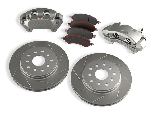 07-18 Wrangler JK Front Big Brake Kit w/ Slotted Rotors 5x5 Inch & 5x5.5 Inch TeraFlex