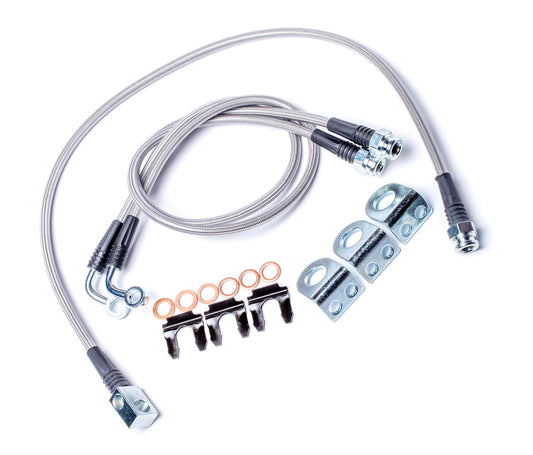 97-06 Jeep Wrangler TJ 26 Inch Stainless Steel Braided Brake Line Kit Front & Rear TeraFlex