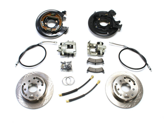 97-06 Jeep Wrangler TJ Rear Disc Brake Conversion Kit w/ E-Brake Cables TeraFlex