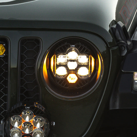 DOT LP6 LED Headlight Kit - Jeep 2018-2025 Wrangler JL; 2020-2025 Gladiator JT; NOTE w/Halogen Headlights
