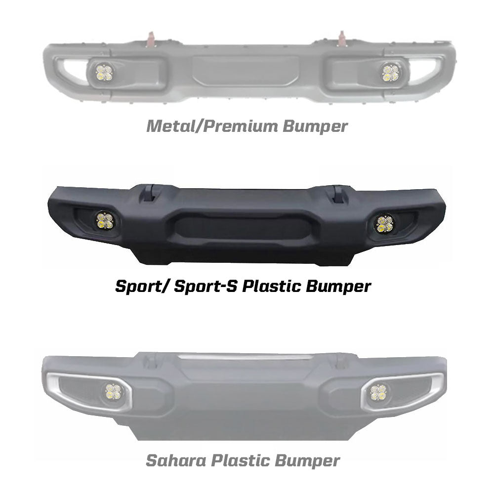 Jeep JL Fog Pocket Kit 2018 Wrangler JL Squadron Pro Series Baja Designs - 447067
