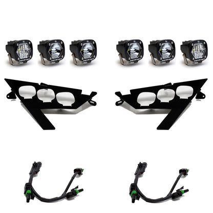 S1 LED Headlight Kit 20-24 RZR Pro XP 22-24 RZR Pro R/Turbo R Multi-Pattern Clear Baja Designs - 447156