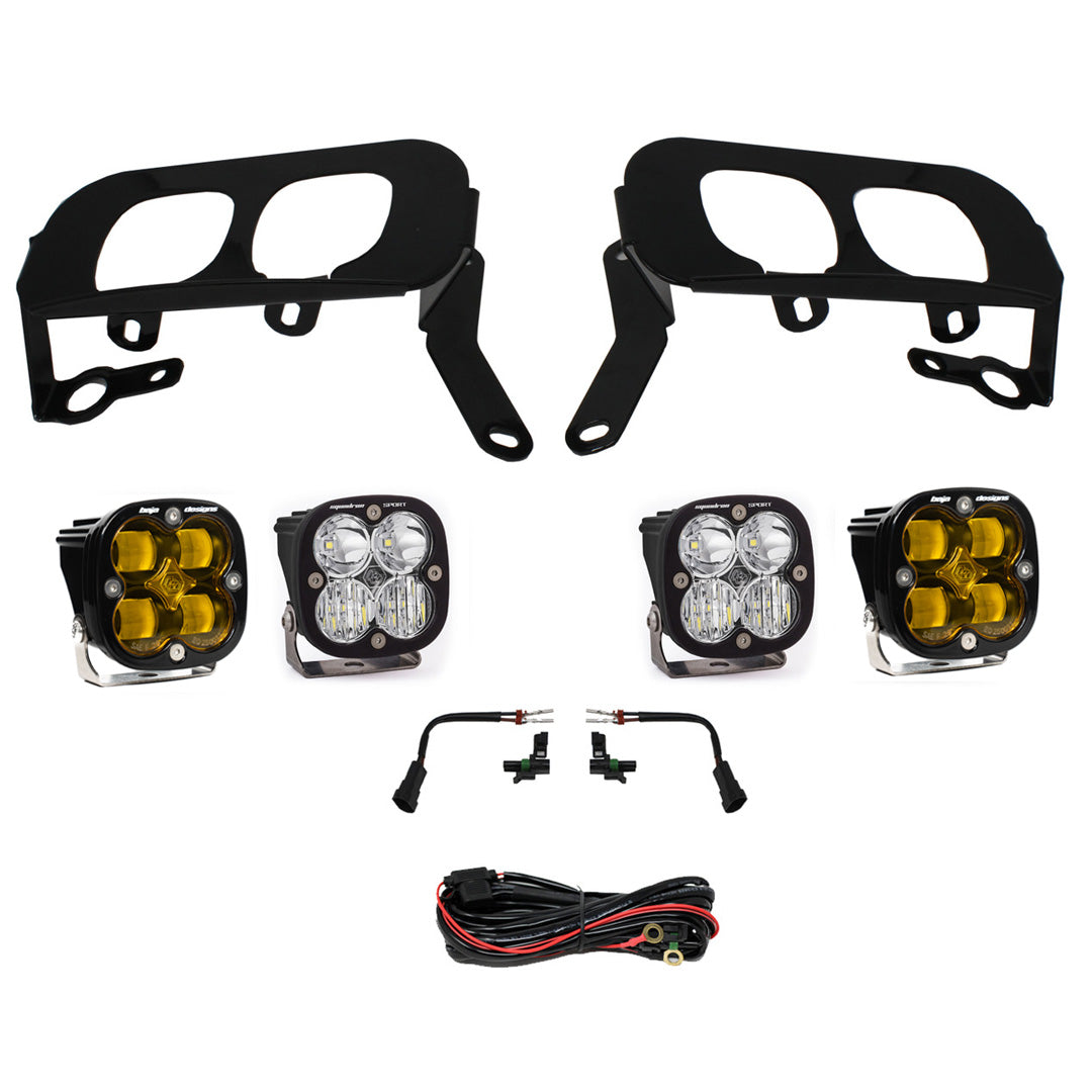 Silverado 1500 Fog Pocket Kit 14-15 FPK, SAE Baja Amber W/C & Sport D/C Baja Designs - 447531