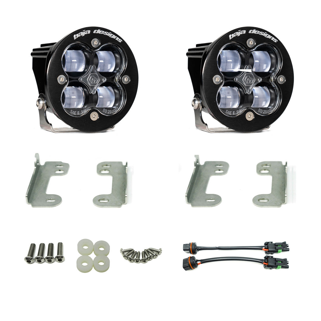 Jeep JK Fog Light Squadron-R SAE LED 07-18 Wrangler JK Fog Pocket Kit Baja Designs - 447621