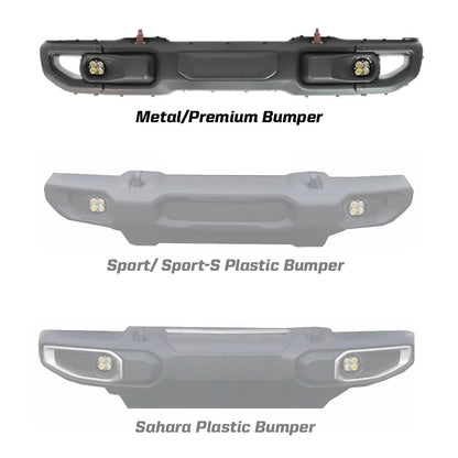 Jeep JL Fog Light Squadron-R 18-Pres Wrangler JL Rubicon Fog Pocket Kit Baja Designs Baja Designs - 447623