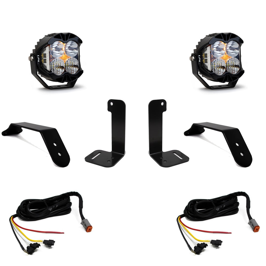 Jeep JL/JT Dual LP4 Auxiliary Light Kit w/Upfitter Baja Designs - 447658UP