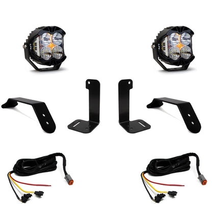 Jeep JL/JT Dual LP4 Auxiliary Light Kit w/Upfitter Baja Designs - 447658UP