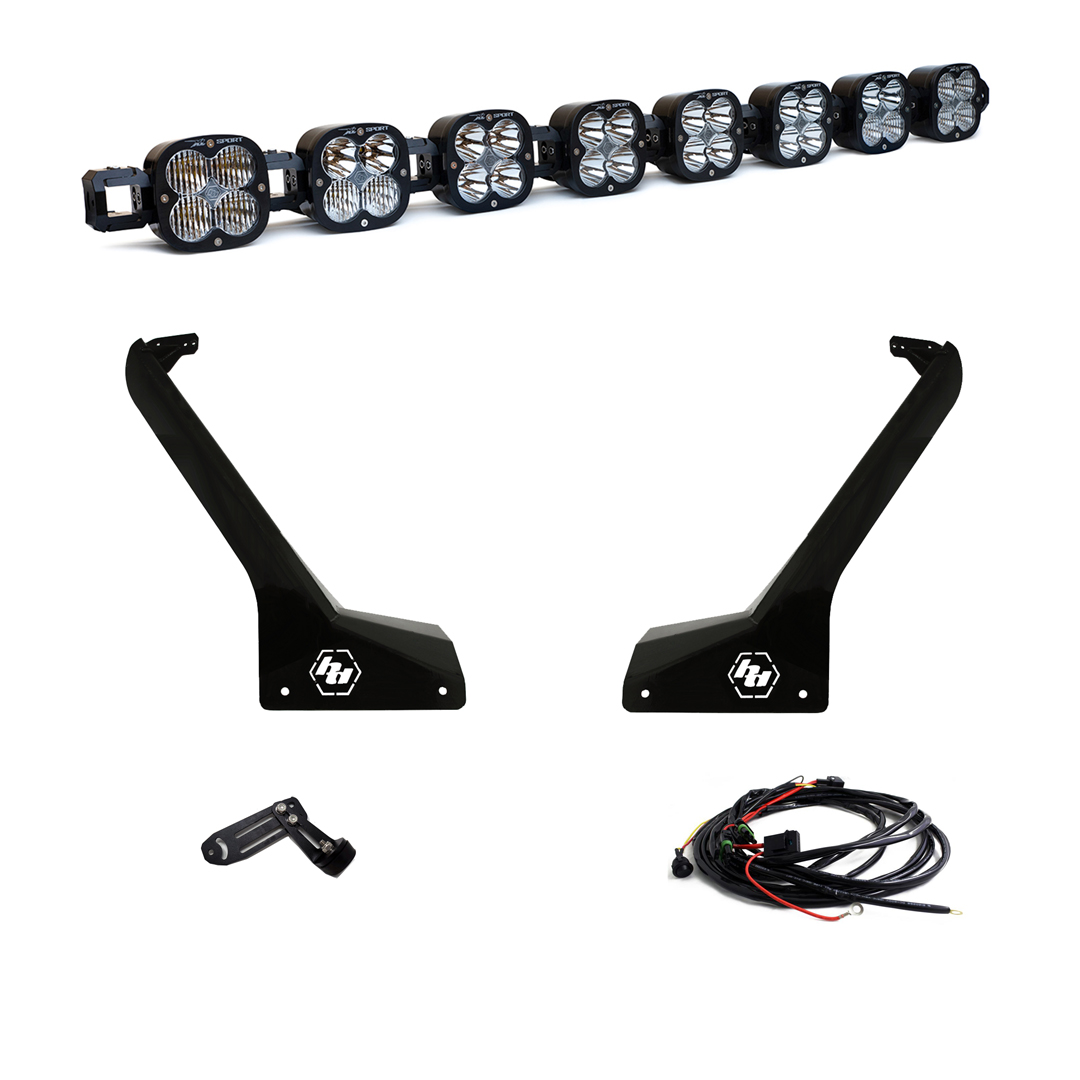 Jeep JL/JT Roof Bar LED Light Kit 8 XL Linkable Baja Designs - 447664