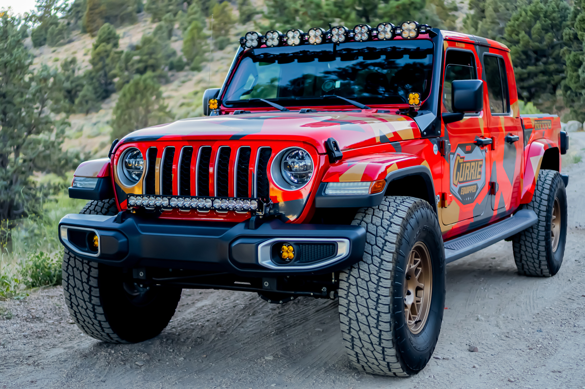 Jeep JL/JT Roof Bar LED Light Kit 50 Inch S8 w/Upfitter Baja Designs - 447665UP