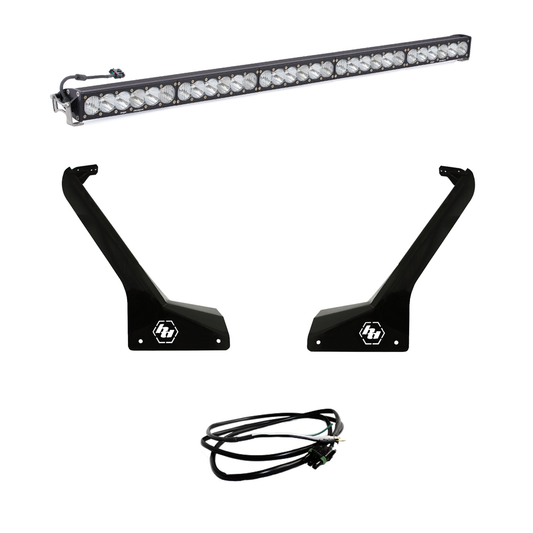 Jeep JL/JT Roof Bar LED Light Kit 50 Inch OnX6+ w/Upfitter Baja Designs - 447666UP