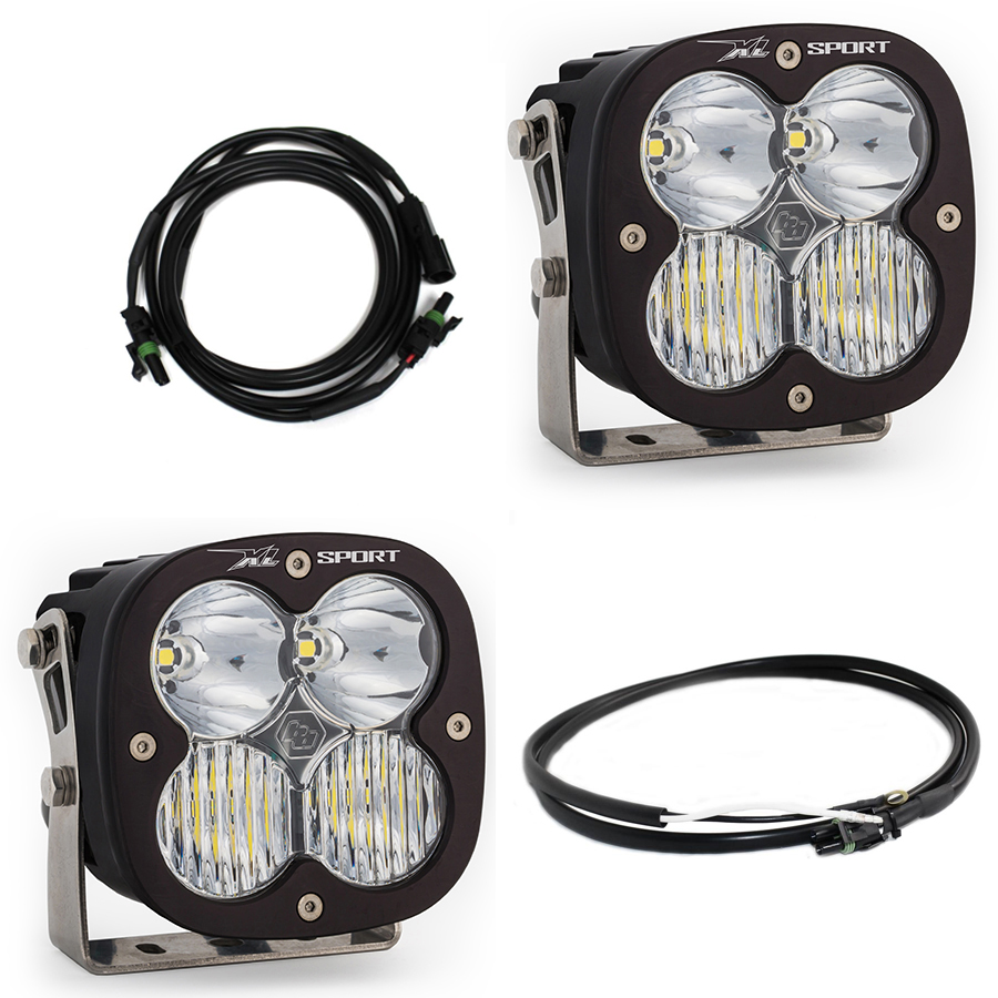 Jeep JL/JT Rubicon Steel Bumper LED Light Kit XL Sport w/Upfitter Baja Designs - 447667UP