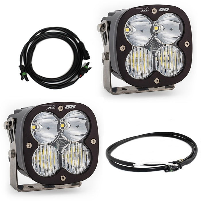 Jeep JL/JT Rubicon Steel Bumper LED Light Kit XL 80 w/Upfitter Baja Designs - 447669UP