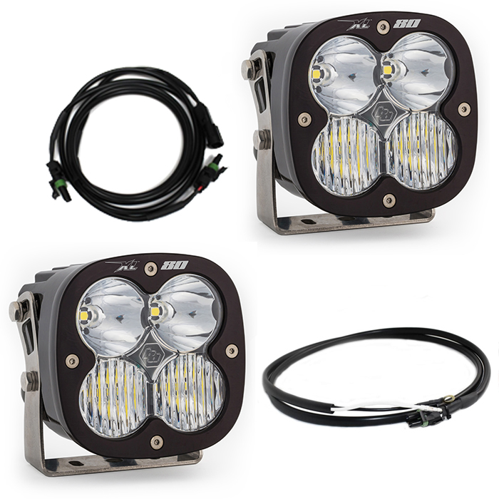 Jeep JL/JT Rubicon Steel Bumper LED Light Kit XL 80 w/Upfitter Baja Designs - 447669UP