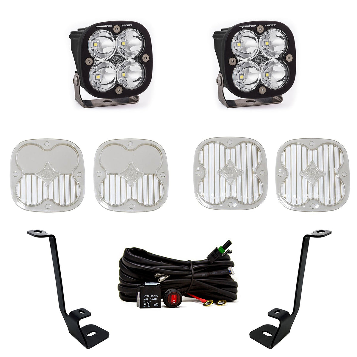 Squadron Sport A-Pillar Kit 21-23 F-150 (Spot; Clear; Toggle Wiring) Baja Designs - 447695