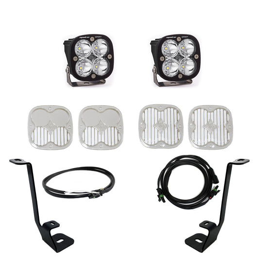 Squadron Sport A-Pillar Kit 21-23 F-150 (Spot; Clear; Upfitter Wiring) Baja Designs - 447695UP