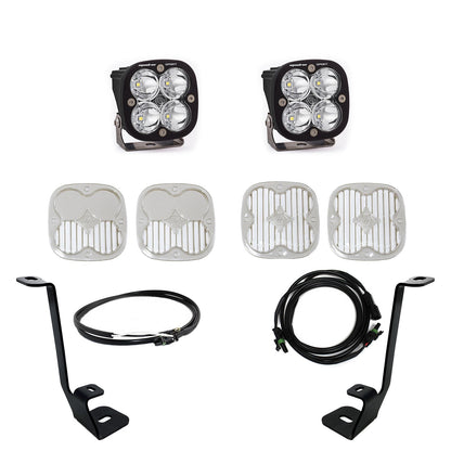 Squadron Sport A-Pillar Kit 21-23 F-150 (Spot; Clear; Upfitter Wiring) Baja Designs - 447695UP