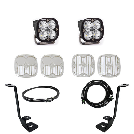 Squadron Pro A-Pillar Kit  21-23 F-150 (Spot; Clear; Upfitter Wiring) Baja Designs - 447696UP