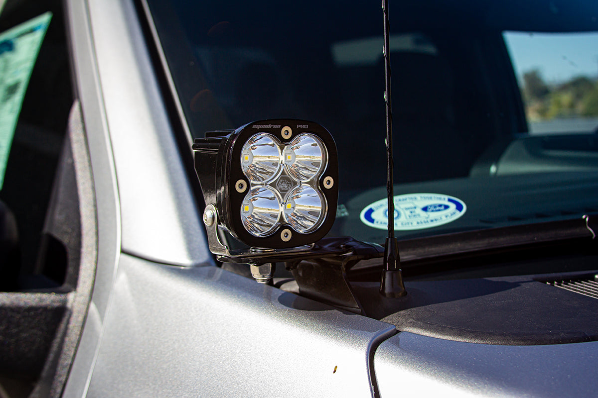 Squadron Pro A-Pillar Kit  21-23 F-150 (Spot; Clear; Upfitter Wiring) Baja Designs - 447696UP