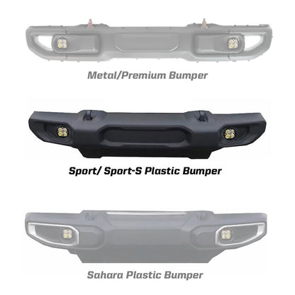 Jeep JL Fog Light Squadron-R SAE 18-Pres Wrangler JL Sport/Sport-S Fog Pocket Kit Baja Amber Baja Designs - 447722