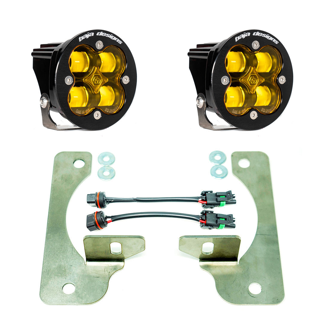 Jeep JL Fog Light Squadron-R 18-Pres Wrangler JL Rubicon Fog Pocket Kit Baja Amber Baja Designs Baja Designs - 447723