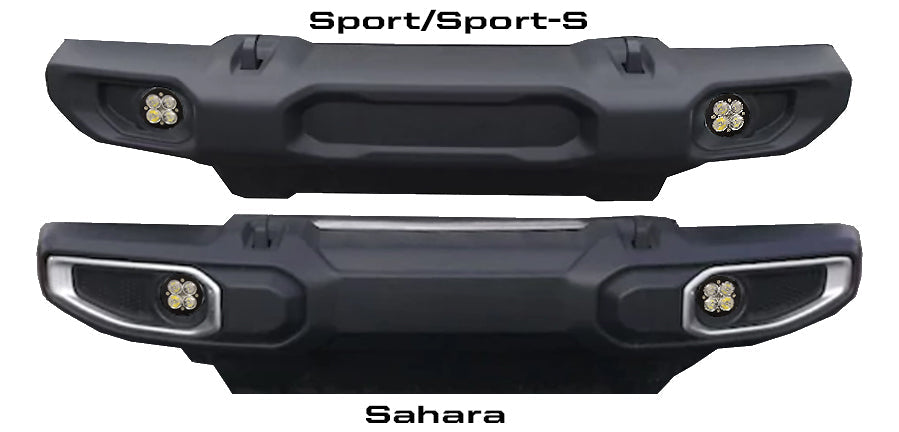 Jeep JL Fog Pocket Kit For 18-20 Wrangler JL Sahara Squadron Baja Amber Lens SAE FPK Baja Designs - 447735