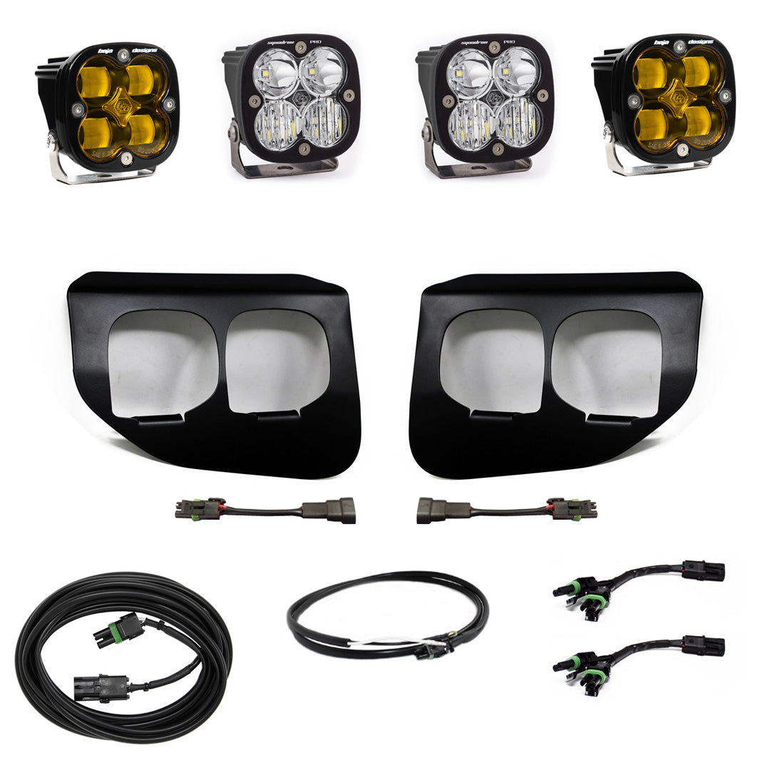 Ford Super Duty (20-22) Fog Lights FPK Baja Amber SAE/Pro DC Baja Designs w/Upfitter Baja Designs - 447737UP