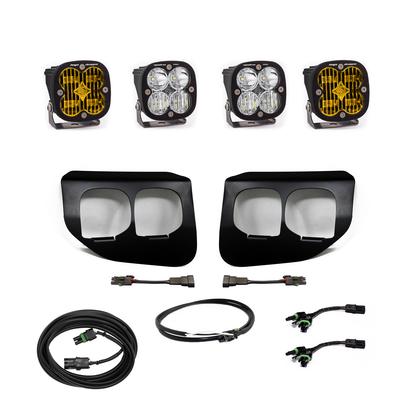 Ford Super Duty (20-22) Fog Lights FPK Baja Amber SAE/Pro DC Baja Designs w/Upfitter Baja Designs - 447737UP