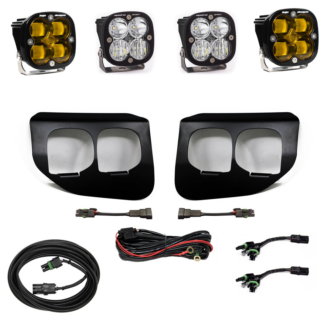 Ford Super Duty (20-22) Fog Lights Dual FPK Baja Amber SAE/Sport DC Baja Designs - 447739