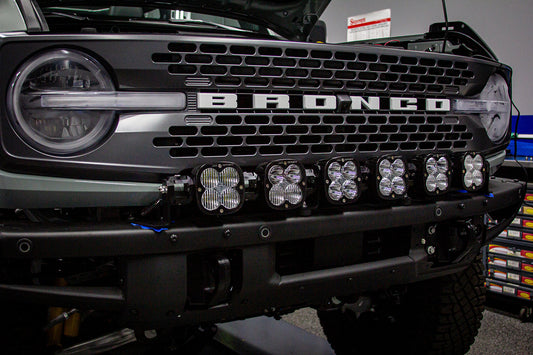 6 X Linkable Light Bar For 21-Up Ford Bronco Steel Bumper Mount Baja Designs - 447750