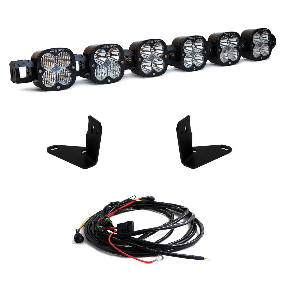6 X Linkable Light Bar For 21-Up Ford Bronco Steel Bumper Mount Baja Designs - 447750