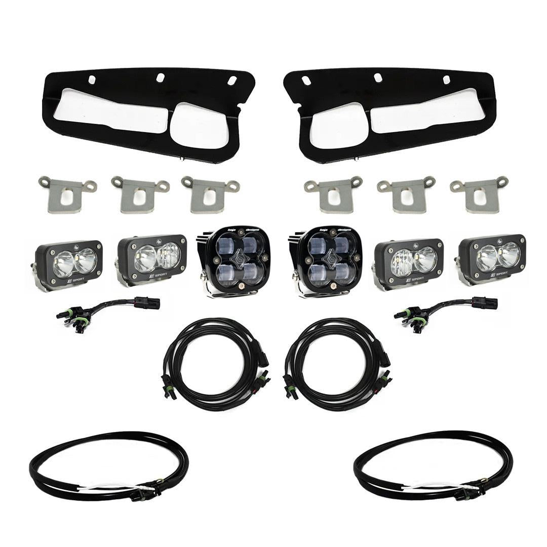Bronco Clear SAE Fog Pocket Kit 21-Up Ford Bronco w/Upfitter Baja Designs - 447761UP