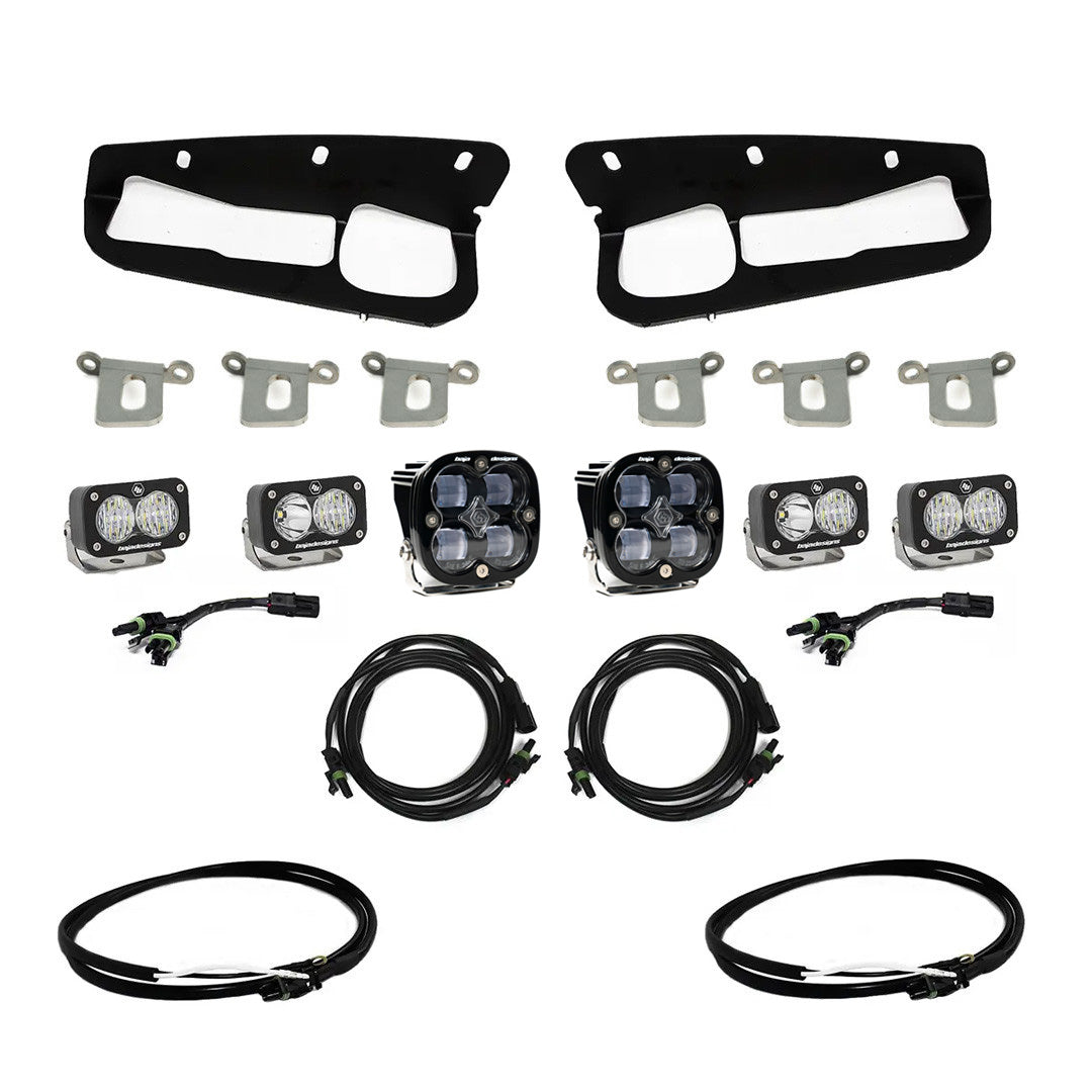 Bronco Clear SAE Fog Pocket Kit 21-Up Ford Bronco w/Upfitter Baja Designs - 447761UP