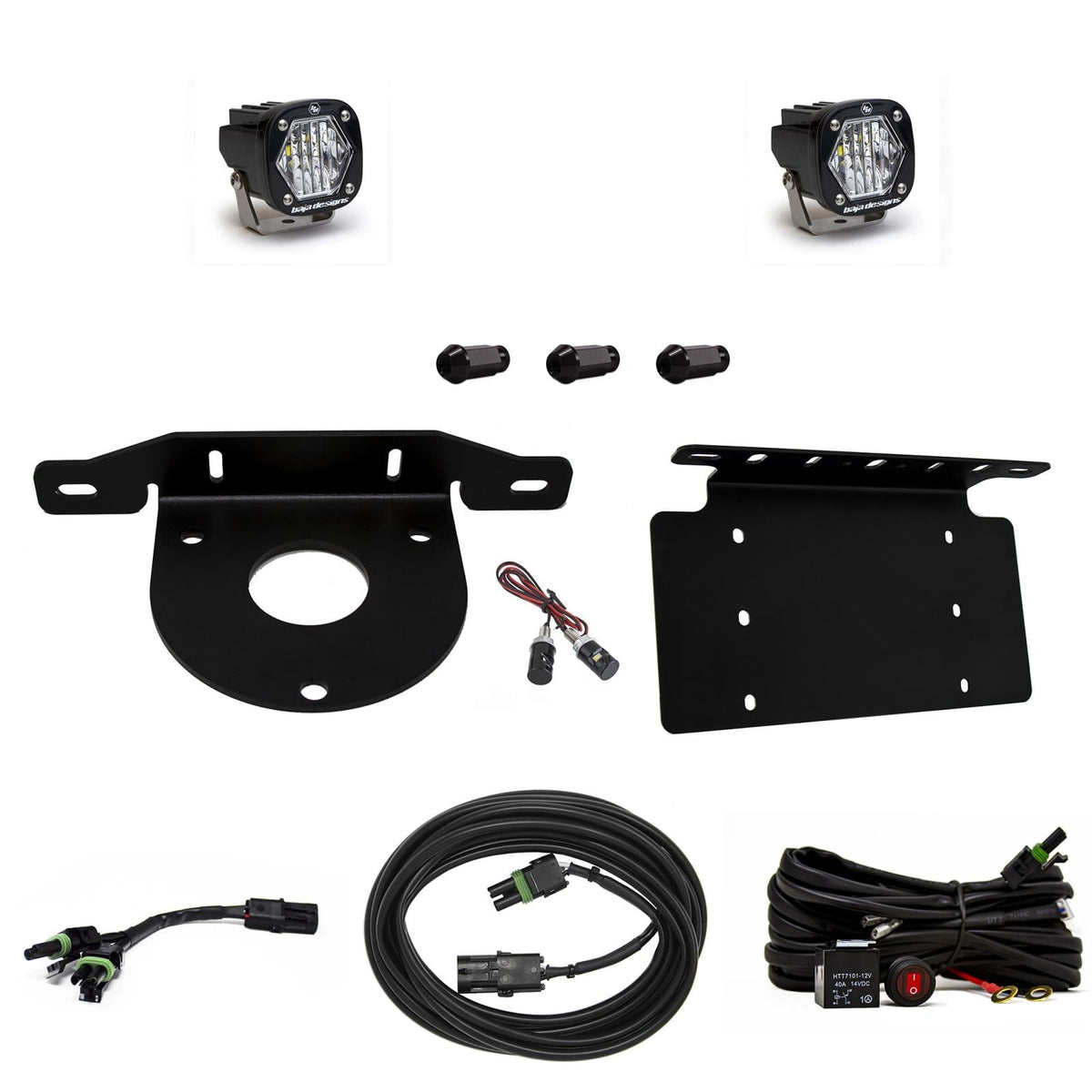 Ford Bronco Dual S1 W/C Reverse Kit w/Lic Plate Baja Designs - 447765