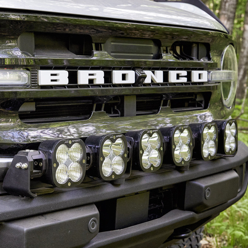 6 XL Linkable Light Bar Kit Plastic Bumper Mount 21-Up Ford Bronco Baja Designs - 447768