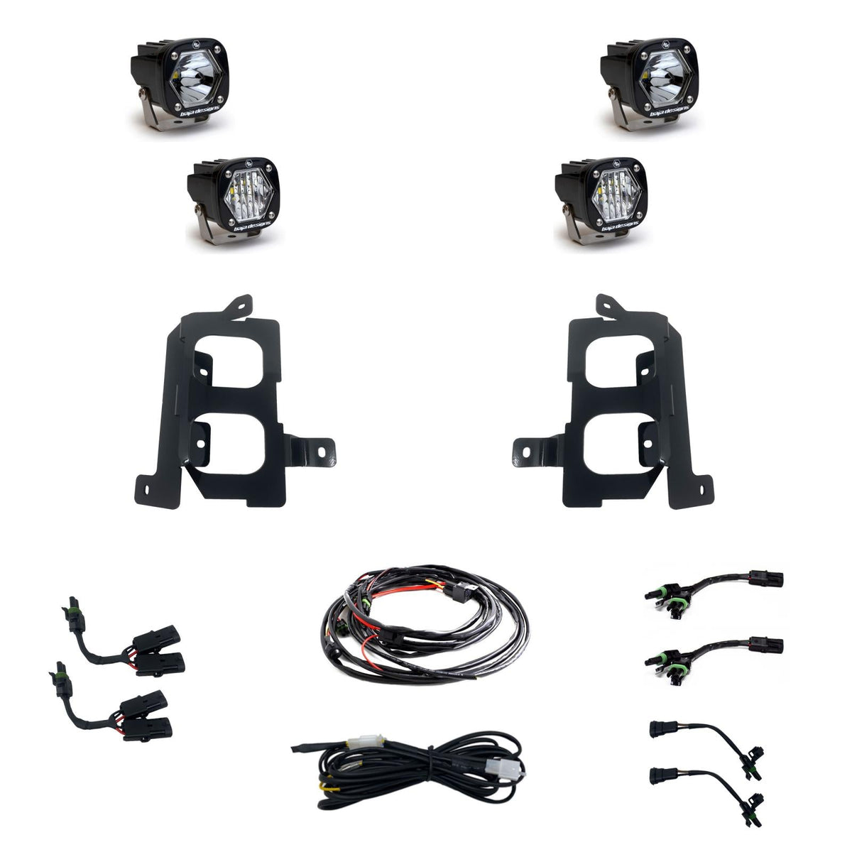 GMC 2500/3500 20-On Clear Spot/Clear W/C Fog Pocket Kit Baja Designs - 447855