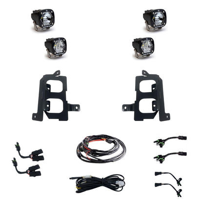 GMC 2500/3500 20-On Clear Spot/Clear W/C Fog Pocket Kit Baja Designs - 447855