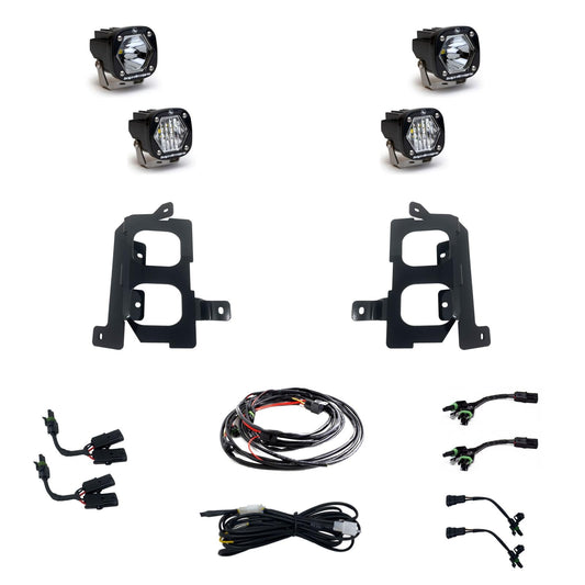 GMC 2500/3500 20-On Clear Spot/Clear W/C Fog Pocket Kit Baja Designs - 447855