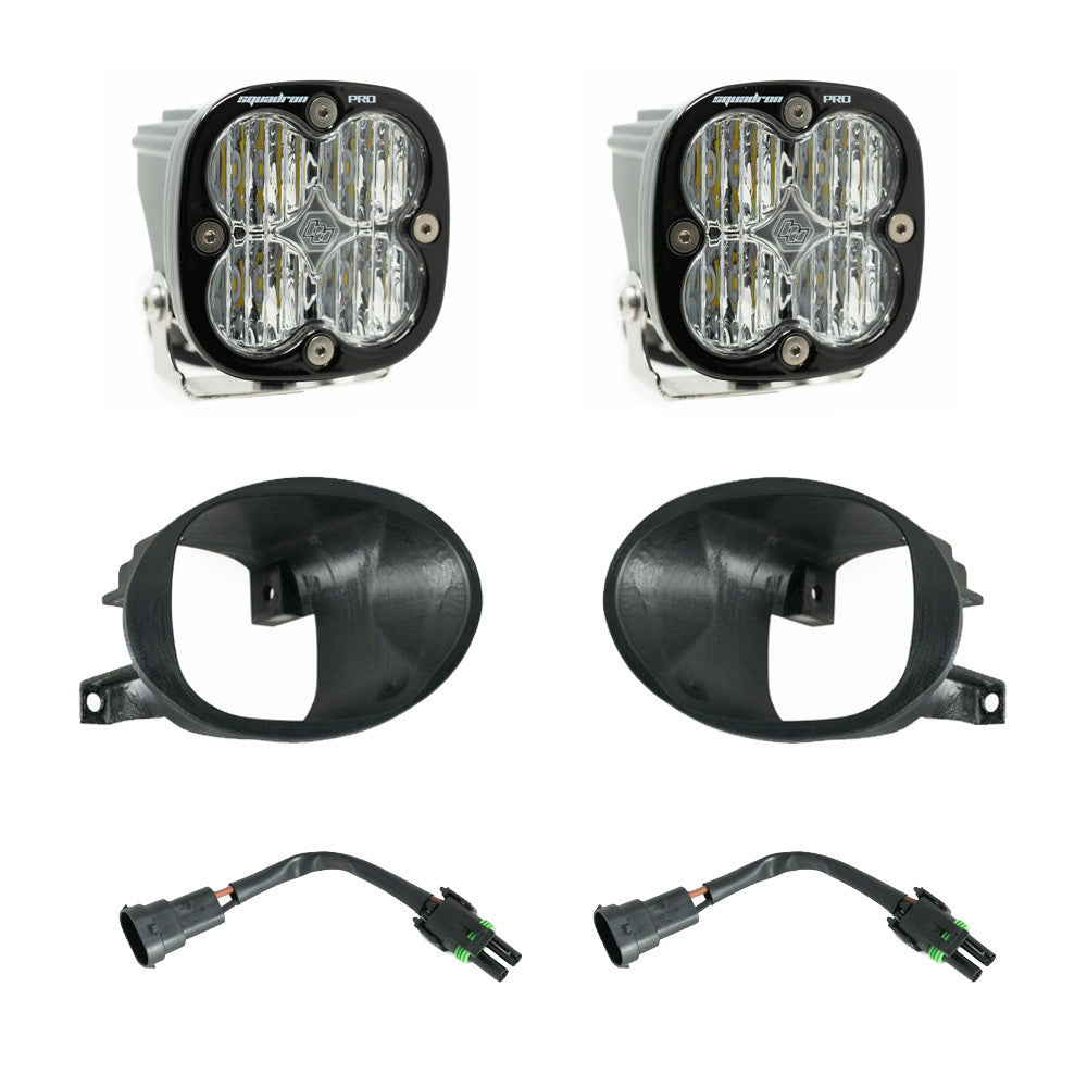 Squadron Pro Fog Pocket Kit 19-24 Sprinter 1500/2500/3500 (Wide Cornering; Clear) - 447864